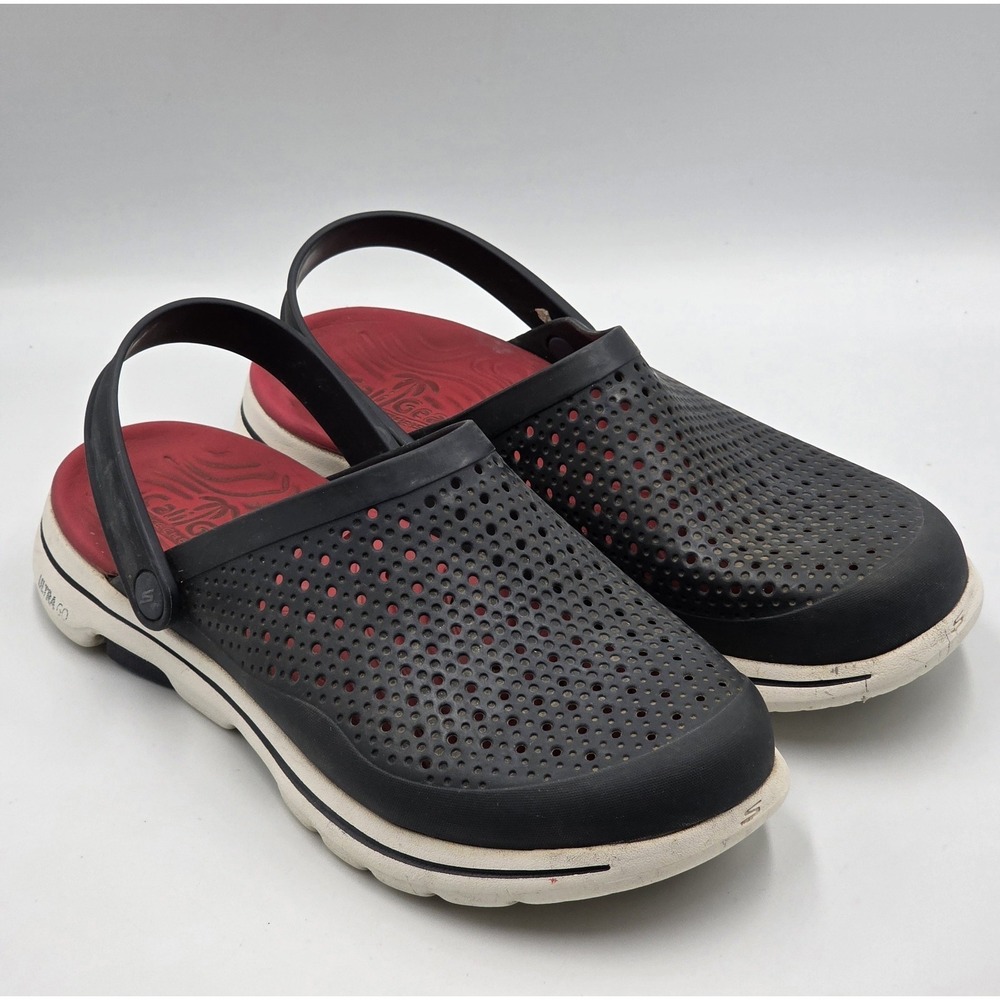 Skechers Foamies Ultra Go Mens 9 Navy Blue Slip On Clogs Mules Shoes